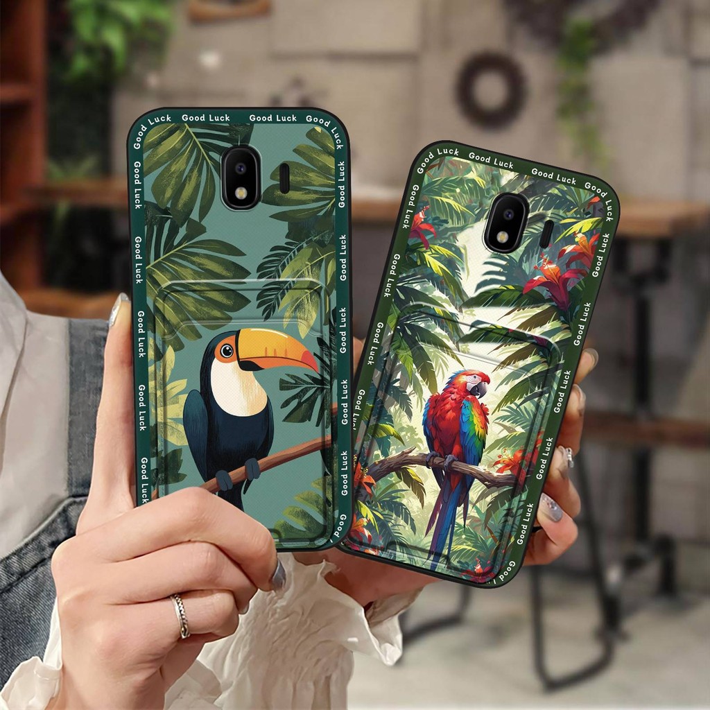 ปลอกการ์ด ออกแบบแฟชั่นเคสโทรศัพท์สําหรับ Samsung Galaxy J4 2018/J400F ซิลิโคนกันน้ํา Graffiti Soft C