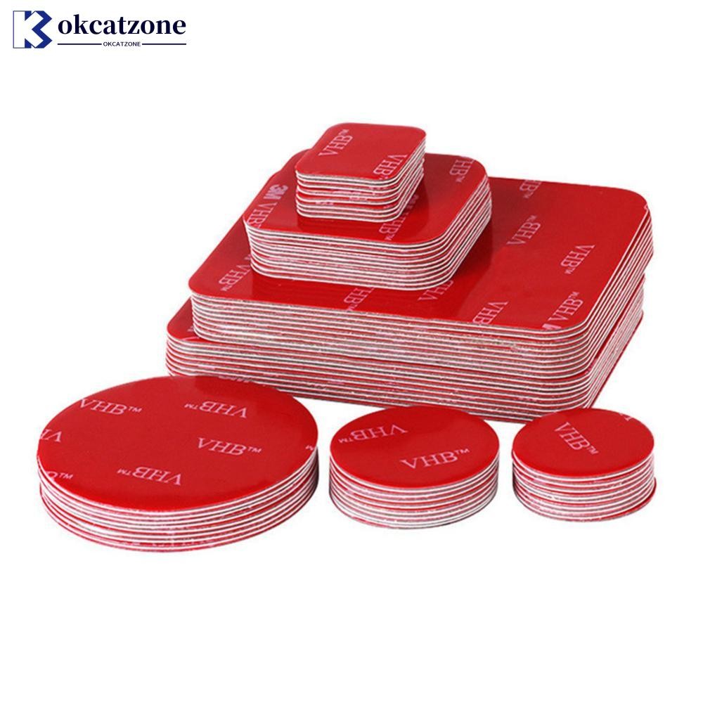 OKCATZONE 10 ชิ้นอะคริลิคใสเทปกาวสองหน้า Strong กาว Patch กันน้ําไม่มีร่องรอยทนต่ออุณหภูมิสูง M8Y2