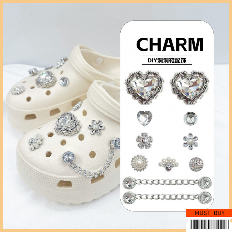 จี้รองเท้าแฟชั่นวัสดุโลหะ ดีไซน์หรู กันน้ำ | อุปกรณ์ตกแต่ง Clogs & Sandal สไตล์สากล