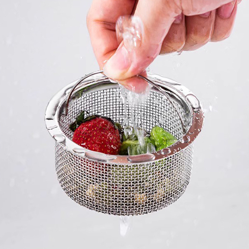 Sanli ตะแกรงกรองเศษอาหาร  ที่กรองสแตนเลสอ่างล้างจาน ที่กรองเศษอาหาร ตาข่ายกรองรูระบายน้ำ - รูปที่ 2