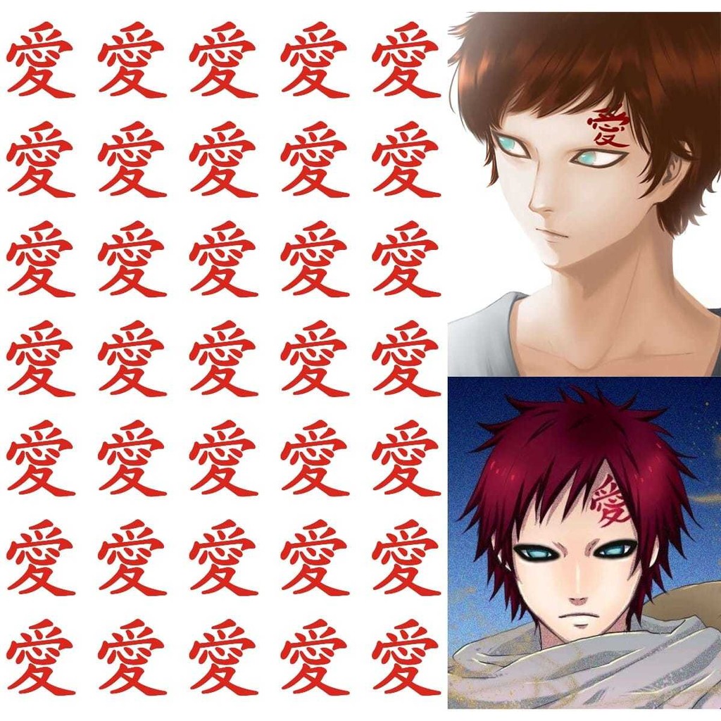 gaara สติ๊กเกอร์รอยสัก gaara tattoo gaara sticker gaara tattoo sticker waterproof BORUTO tattoo stic