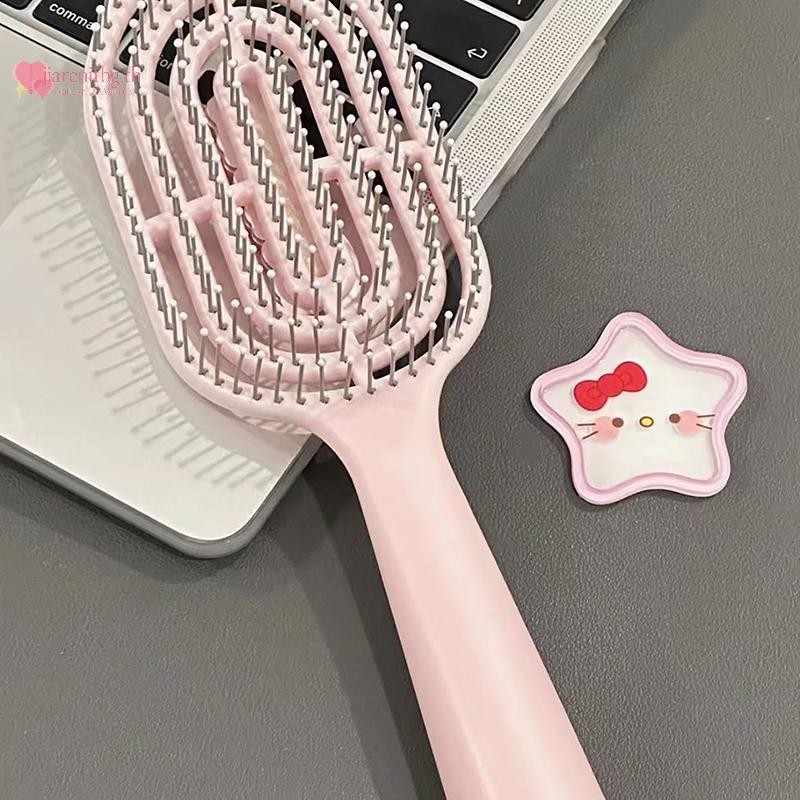 RENBG หวี Hollow หวีนวดหวีถุงลมนิรภัยด้ามยาวสําหรับของขวัญวันเกิดเด็กผู้หญิง TH - รูปที่ 2