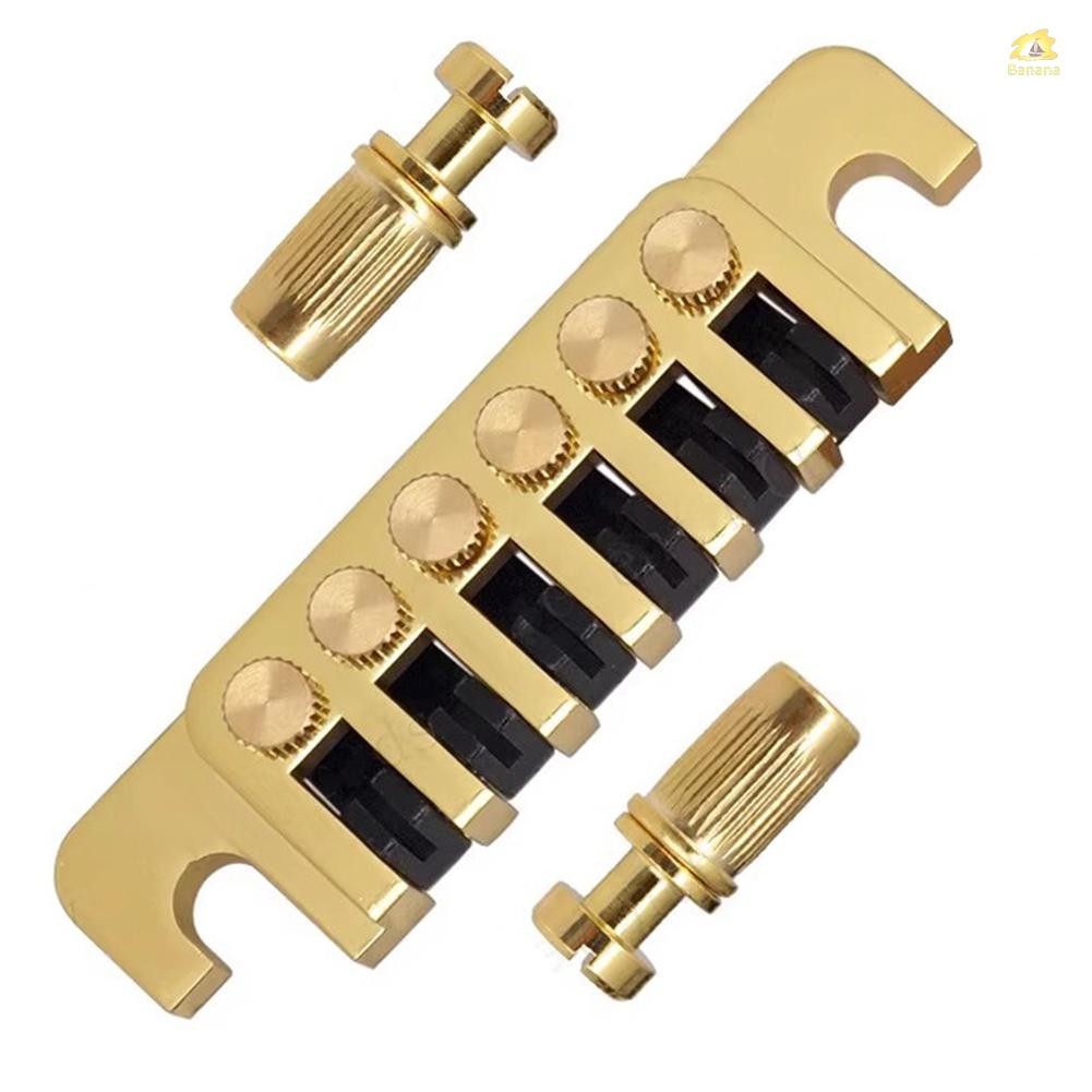 LP กีตาร์ไฟฟ้า Tune O Matic Bridge ดึงแผ่นหางชิ้น Reversible String รหัสกีตาร์ Roller Saddle Bridge TP-6 สะพานหยุด Rod ใช้งานร่วมกับ Les Paul/SG/ES/EPI เกียร์เปลี่ยน