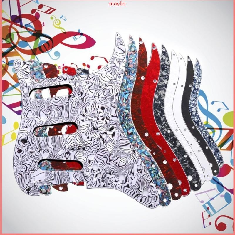 MAVLO S+S+S 11 Hole Left Handed Guitar Pickguard สําหรับ USA Made Standard