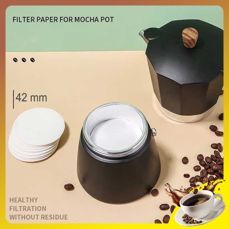 One Two Cups Coffee Filter Paper Moka Pot 100 ชิ้น - OJ-1