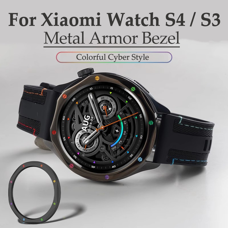 316L สแตนเลสเกราะป้องกันสําหรับ Xiaomi Watch S4/S3 เปลี่ยนเกราะ PC