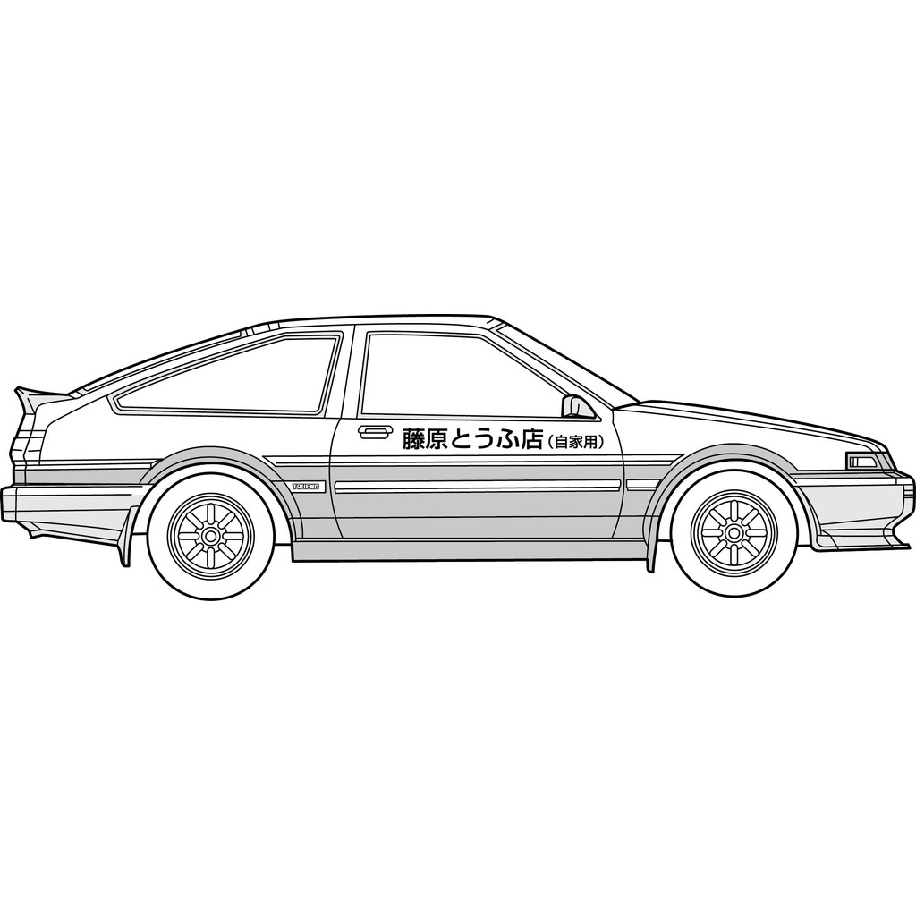 1/24 Initial D Series No.001 Trueno Early Model 1600GT APEX AE86 Takumi Fujiwara Plastic Model