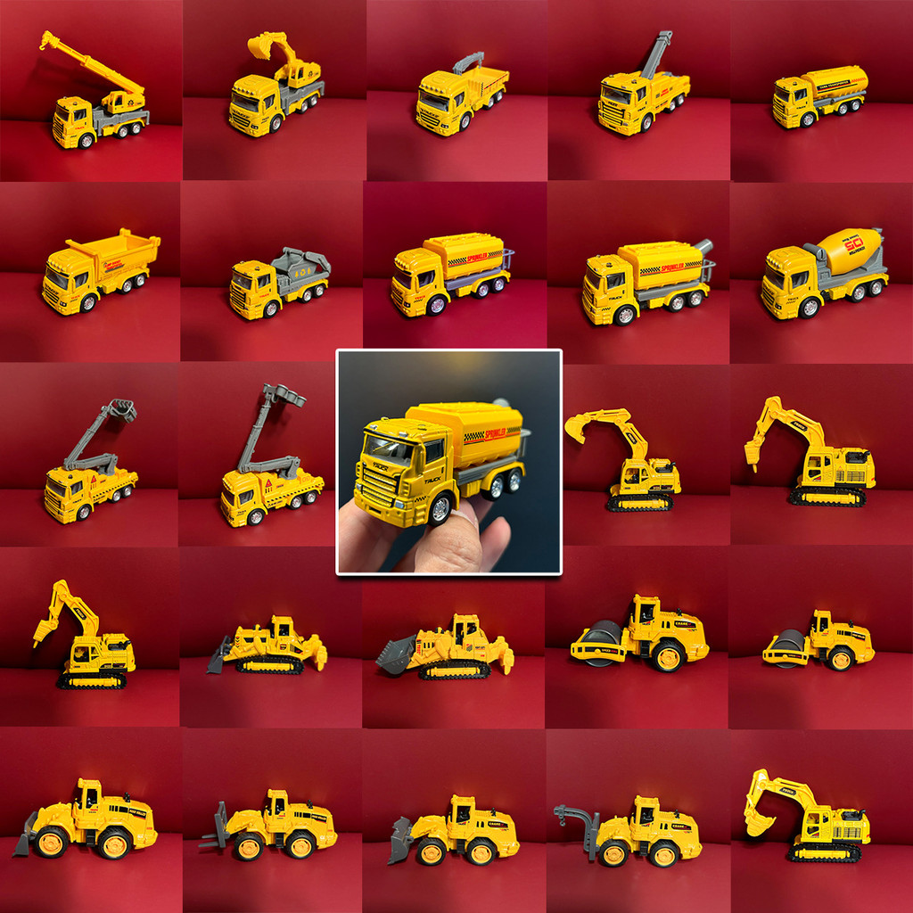 Engineering Vehicle Toy 1: 64 วิศวกรรมยานพาหนะโลหะผสมรถของเล่นรถยกเครนเครนเลื่อนรถรุ่นตกแต่งของเล่นเด็กผู้ชาย