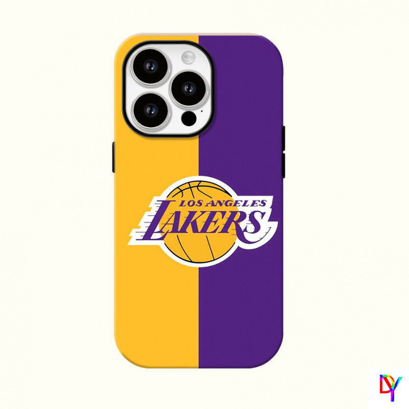 Lakers icon iphone 16/17promax เคสโทรศัพท์ Iphone15/16Pro ฟิล์ม 2-in-1 14/13Promax 12/11promax 7/8Plus Xsmax ฝาครอบป้องกันสองชั้น