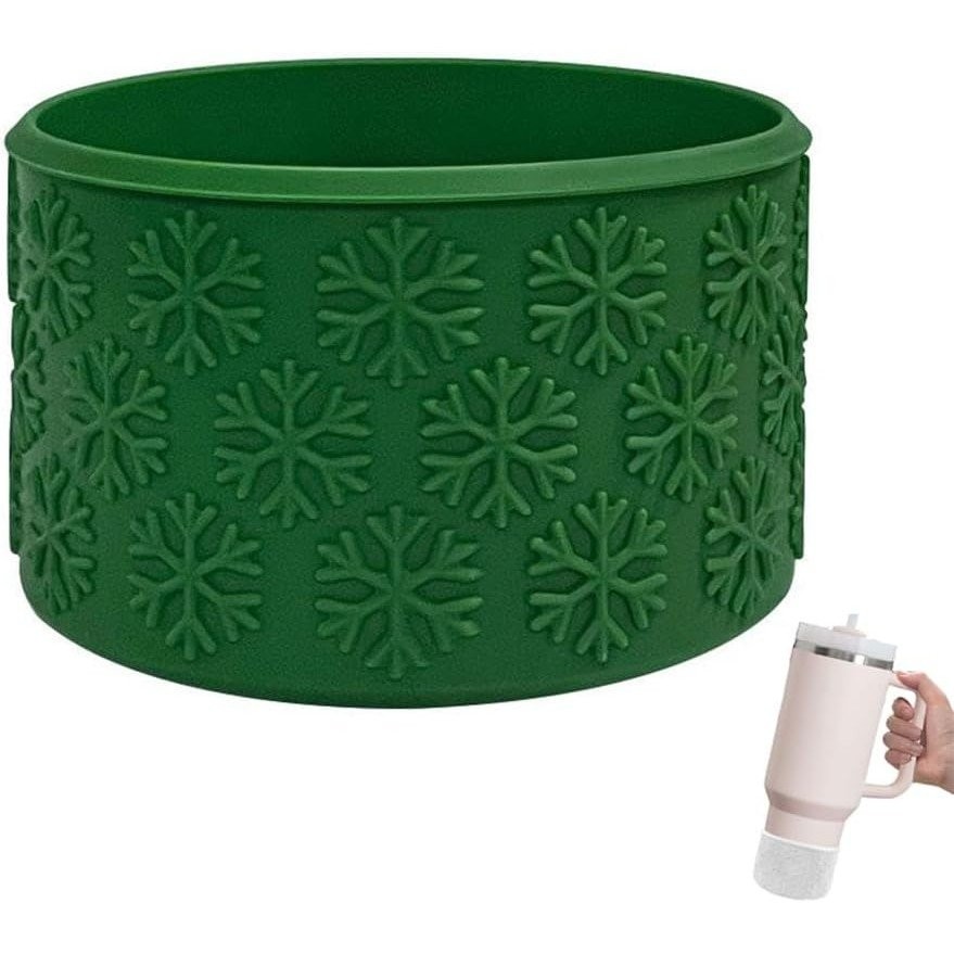 รองเท้าบูทซิลิโคนคริสต์มาสสำหรับ Stanley CUP และ owala 24oz, Snowflake decorations CUP Tumbler BOOT for Stanley iceflow, Anti-SLIP BOTTOM Sleeve COVER FOR ALL Water bottles BOTTOM