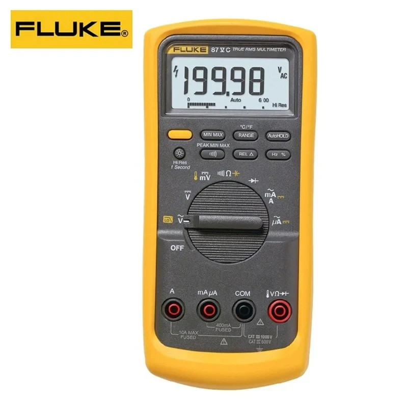 Fluke F87 VC มัลติมิเตอร์แบบดิจิตอลอัจฉริยะเกรดอุตสาหกรรมค่าที่มีประสิทธิภาพ True AC DC 1000V มิเตอร