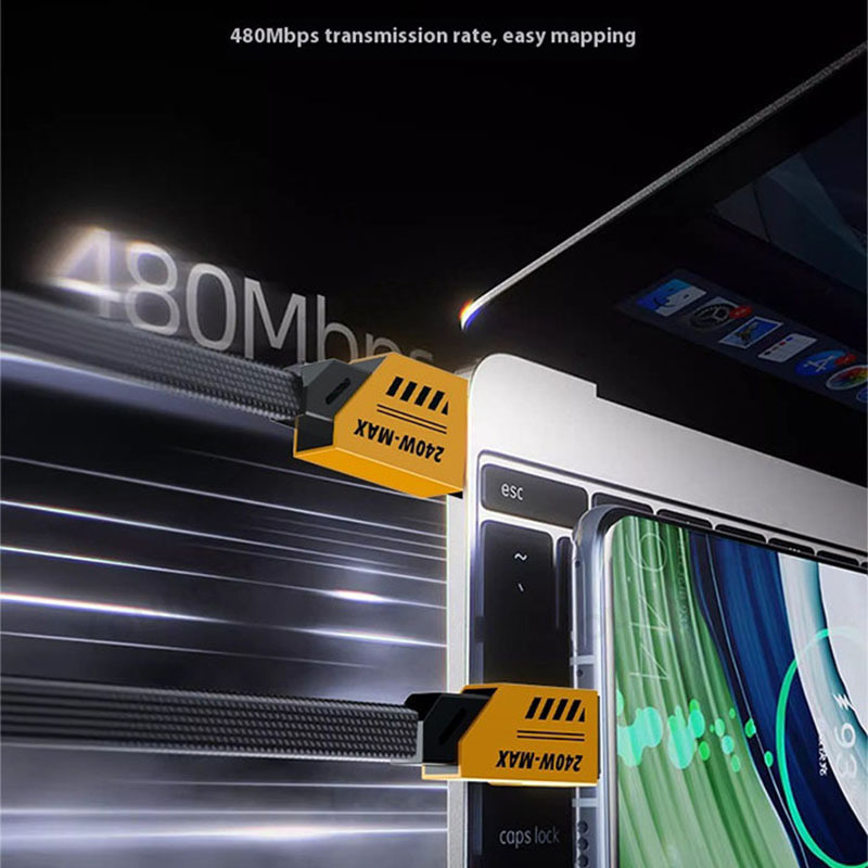 3 In 1 Cyber Mech Wind Charger Cable,240W Fast สายชาร์จ,สังกะสีอัลลอยด์ USB Data Line,ไนลอนทอสายชาร์จสําหรับ ios Micro Type C - รูปที่ 5