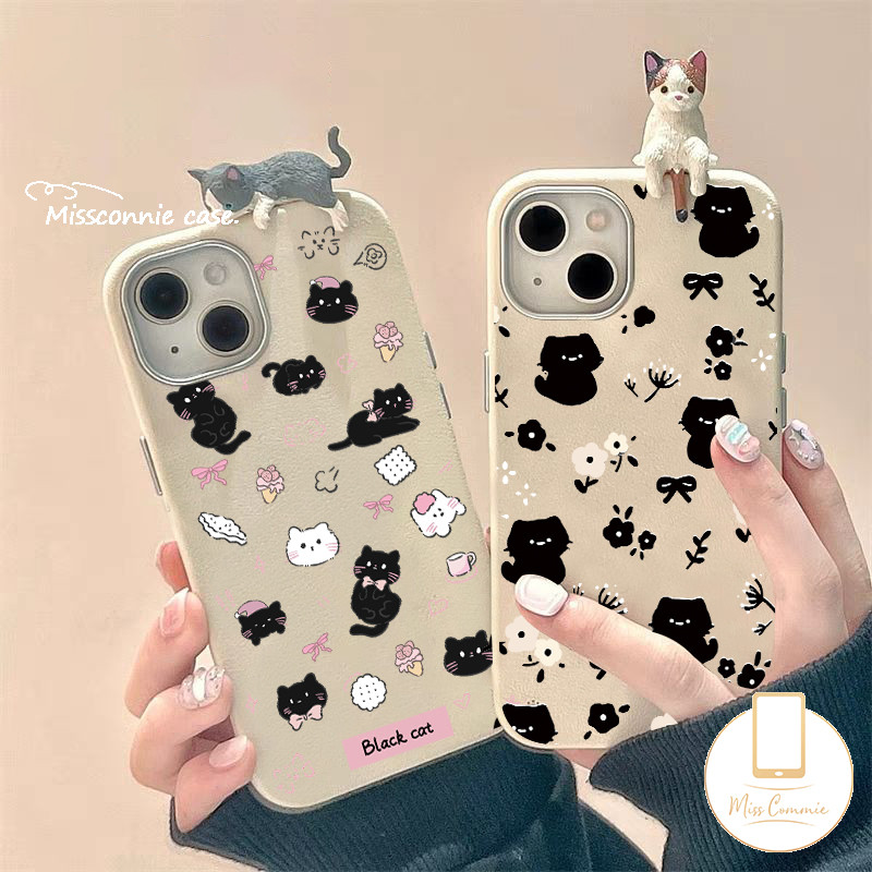 สําหรับredmi 14C 10C 9 13 12 13C 10 9A A3 9T 12C 10A 9C NFC A2 A1 หมายเหตุ 12 13 11 10 8 11s 9 10s Pro POCO X5 M3 M6 X6Pro C75 DIY C61 ตุ๊กตาแมว เคสการ์ตูนลูกแมวโบว์ดอกไม้