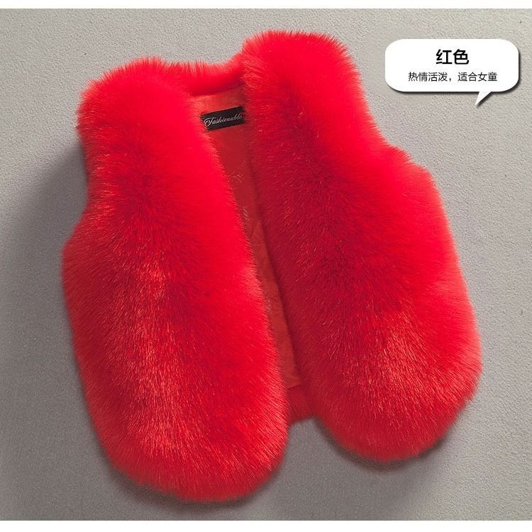 เด็กเสื้อกั๊กขนเสื้อกั๊กชายหญิงเลียนแบบฟ็อกซ์ขนเสื้อกั๊กขนยาวเสื้อกั๊ก02รูปแบบ11.28