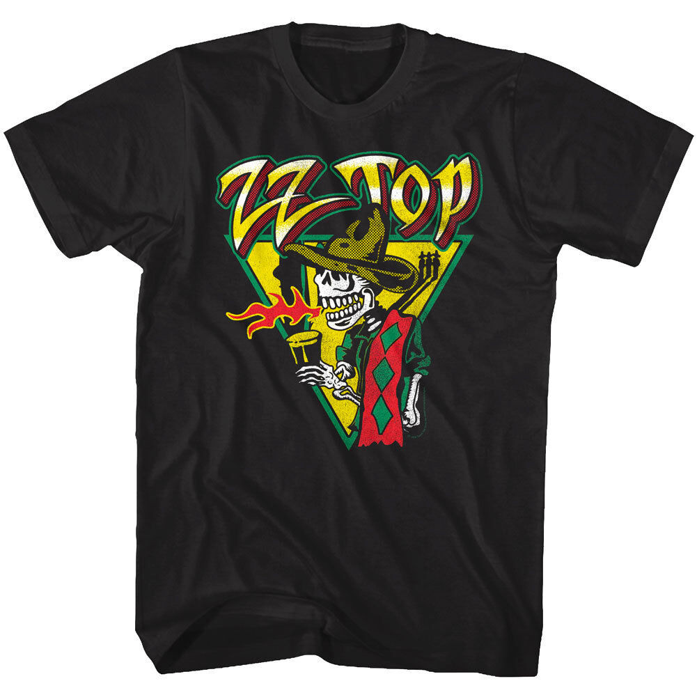 Zz Top Mescalero อัลบั้มผู้ชาย T เสื้อ Skeleton Top Band Concert Tour