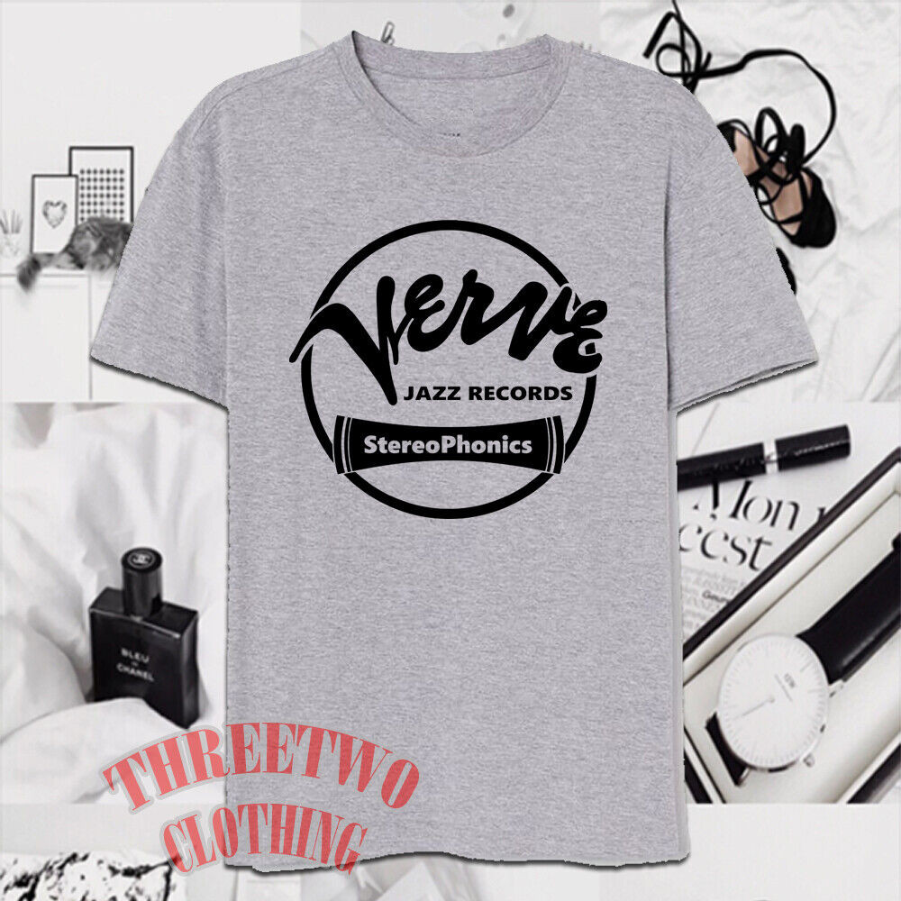 Verve Records เสื้อยืดสีเทาผู้ชาย