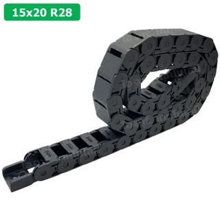 DC-15x20 R28 รางกระดูกงู รางสายไฟ 15x20x1000mm Drag chain engraving machine รางกระดูกงูร้อยสายไฟ Cable Dragchain รางร...