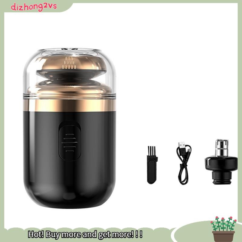 [dizhong2vs]เครื่องโกนหนวดไฟฟ้าแบบพกพา 2 in 1 เครื่องเล็มขนจมูก Capsule Travel Shaver B
