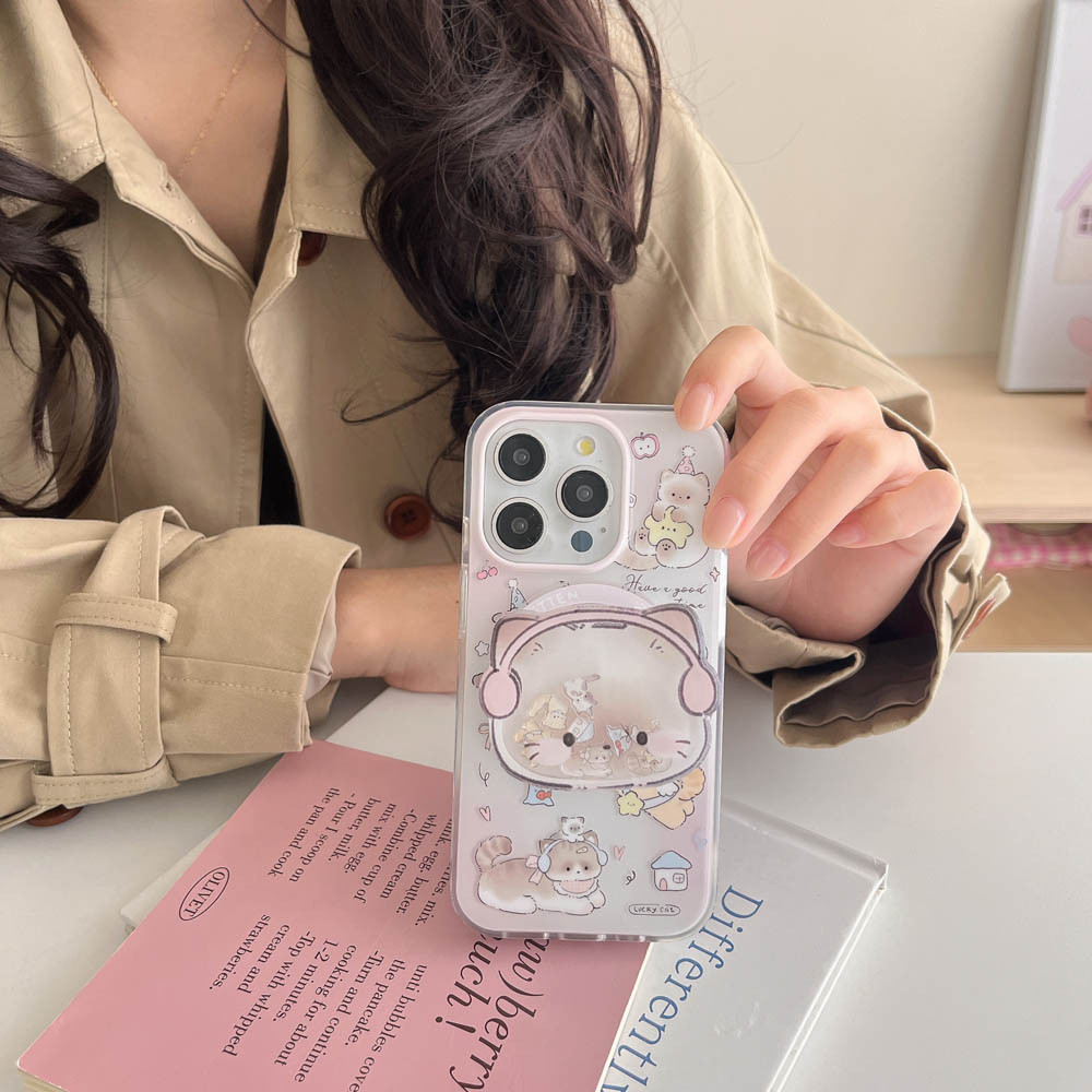 ปลอกปกแข็งเข้ากันได้กับiPhone 13 13Pro 13ProMax 14 14Pro 14ProMax 15Pro 15ProMax 16 16Pro 16ProMax 17Pro 17ProMaxไล่โทนสีแมวรูปแบบแม่เหล็กกรณี ราคา ถูกที่สุด ดีลบีเคเค แกลเลอรีภาพที่ 4