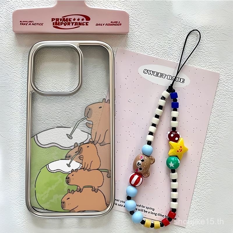 เคสมือถือคาปิบาราสำหรับ iPhone x XR 11pro 13pro XS MAX 11 12 13 14 15 16PLUS 7 8 PLUS qf1o