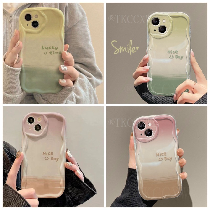 SAMSUNG Gradient สีชมพูสีเขียวสําหรับSamsung Galaxy A06 A16 A32 A33 A34 A35 A50 A50S A30S A51 A52 A5