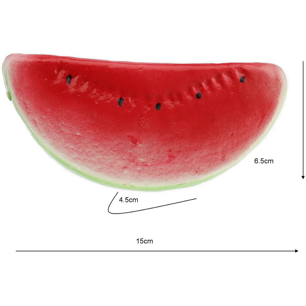 แตงโมปลอม ผลไม้ปลอม แตงโม ผักผลไม้ปลอม วัสดุโฟม น้ำหนักเบา ใช้ตกแต่งร้านอาหาร คาเฟ่ ห้องครัว ตู้โชว์อาหาร - รูปที่ 4