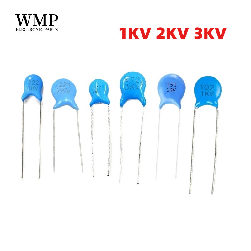 100/50pcs ตัวเก็บประจุเซรามิคแรงดันสูง 1KV 2KV 3KV 100PF 220PF 470PF 1NF 2.2NF 3.3NF 4.7NF 10NF