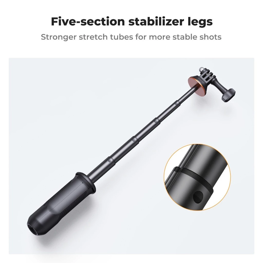 K&F CONCEPT MS10 Camera Tripod ขาตั้งกล้อง Mirrorless ไม้เซลฟี่ ยืดได้ ขนาดพกพา for GoPro/ Insta 360 thumbnail 7