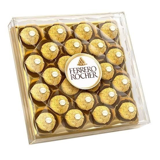 Ferrero Rocher Chocolate Hazelnut T24 น้ำหนัก 269.4 กรัม 1กล่อง มี 24ลูก EXP.8/2025