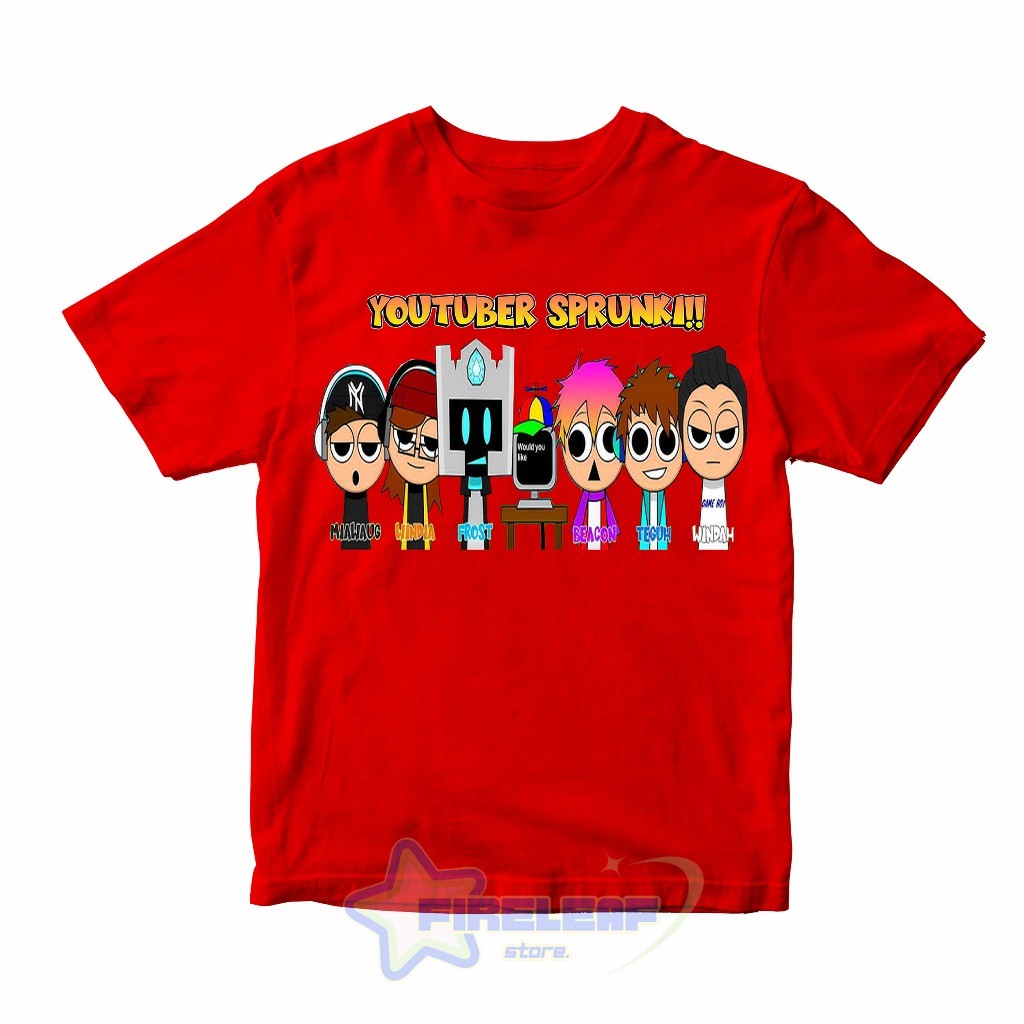 👕🎀 เสื้อยืด Youtube SPRUNKI INCREDIBOX CHILDRENS, PREMIUM MATERIAL