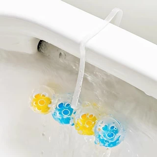 Crystal 4-in-1ลูกบอลดับกลิ่นชักโครกแบบแขวน ต้านเชื้อแบคทีเรียและระงับกลิ่น พร้อมกลิ่นหอมยาวนาน