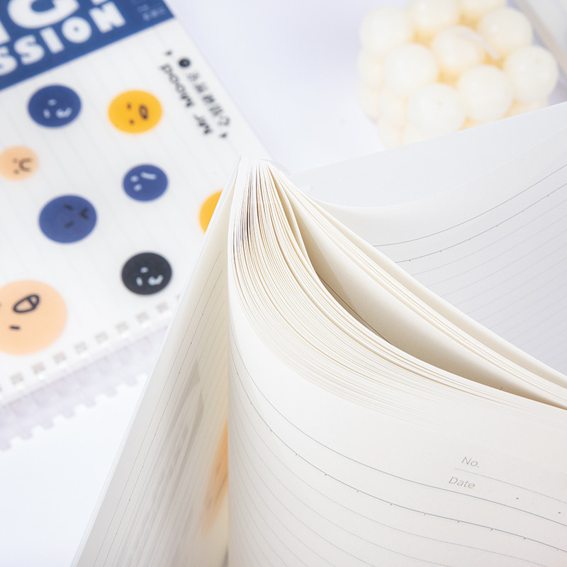 สมุดสันลวด A5 เส้นบรรทัด 80แผ่น 14.2x20.5ซม. คละลาย LB5A51-6954