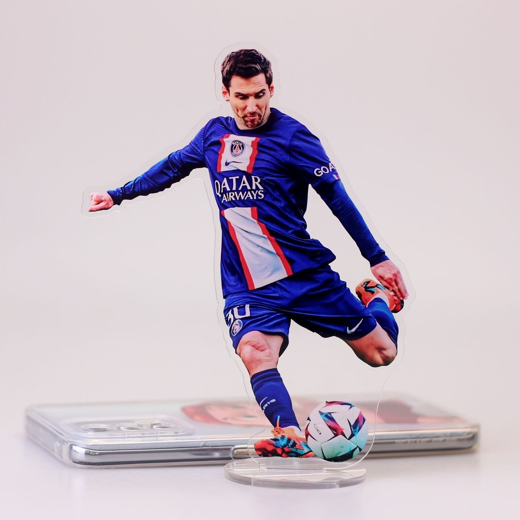 Messi Standing Card เครื่องประดับทํามืออาร์เจนตินา Paris Big Paris สินค้าฟุตบอล#现货梅西立牌手办摆件阿根廷巴萨大巴黎周边