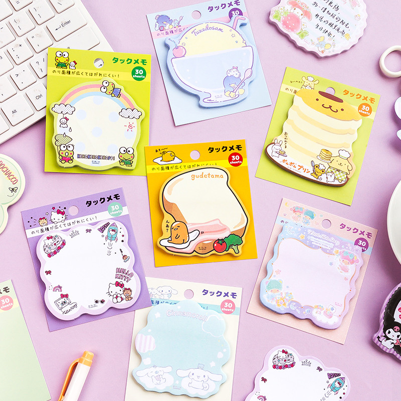30 ชิ้น/เซ็ต Sanrio Sticky Note บันทึกแบบพกพา