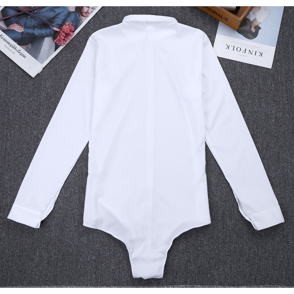 Nikiikoo Mens แขนยาวซิปสีทึบละตินโมเดิร์นเต้นรําเสื้อ Bowtie เสื้อ Romper ชิ้นเดียว ราคา ถูกที่สุด ดีลบีเคเค แกลเลอรีภาพที่ 7