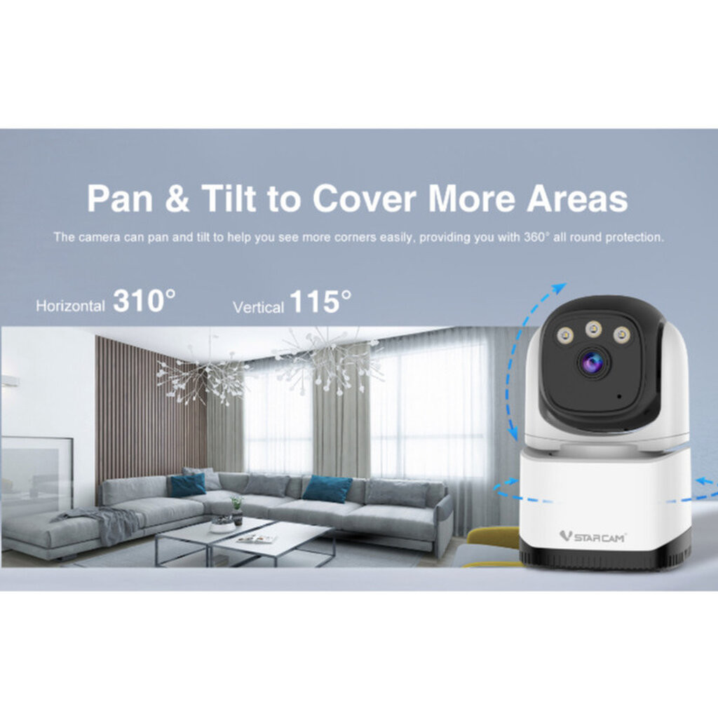 Vstarcam CS995 3MP 1269p กล้องวงจรปิดไร้สาย Indoor Wi-Fi Security Camera มีระบบ AI+