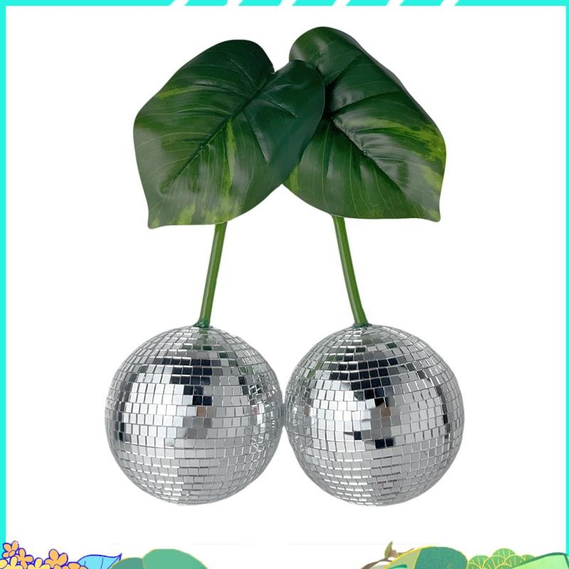 ใหม่ Cherry Disco Mirror Ball แขวนสะท้อน Light Ball สําหรับงานแต่งงานตกแต่งวันหยุด Home Cherry Decor ติดตั้งง่ายใช้งานง่าย A