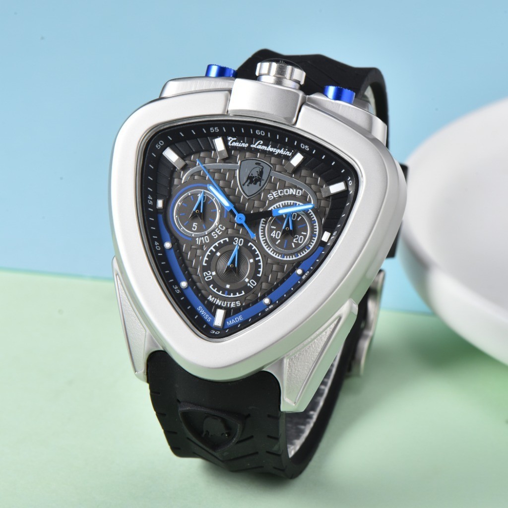 Lamborghini นาฬิกาควอทซ์ Chronograph Small Hand Work นาฬิกาผู้ชาย