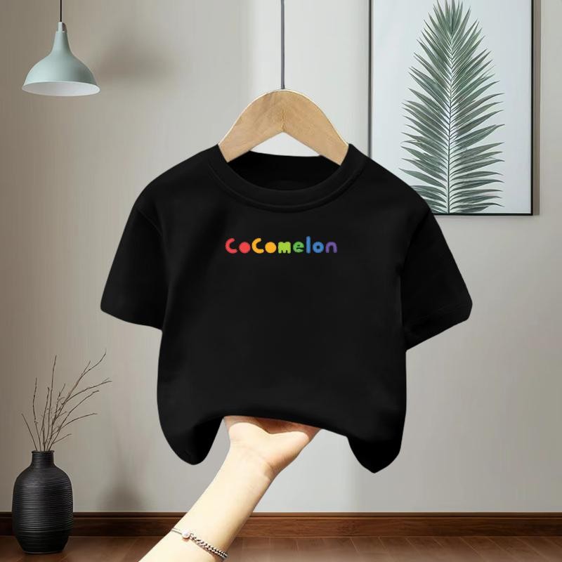 COD เสื้อยืดเด็ก 6 สีแฟชั่นสำหรับเด็กอายุ 1-12 ปี