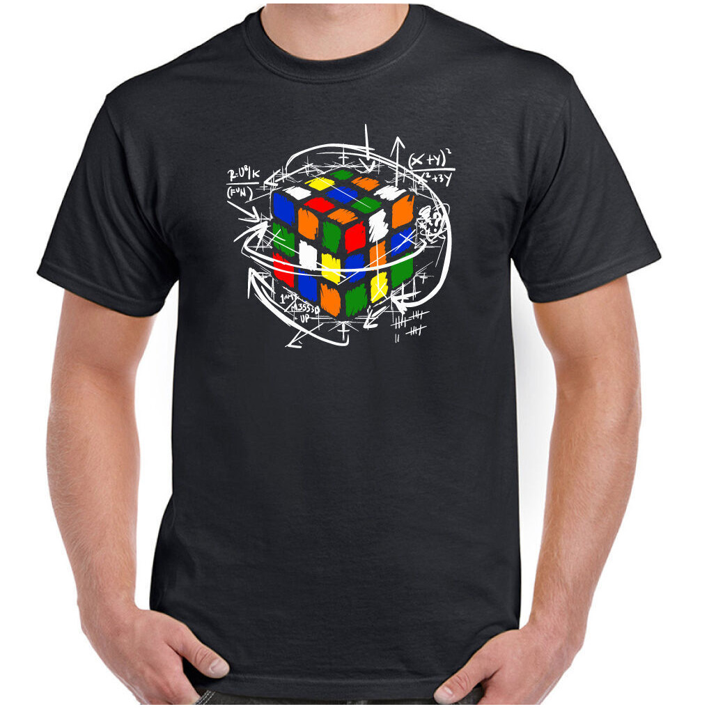Rubix Cube เสื้อยืดบุรุษตลก Retro Rubix 80S Sheldon ปริศนา Cooper Equations