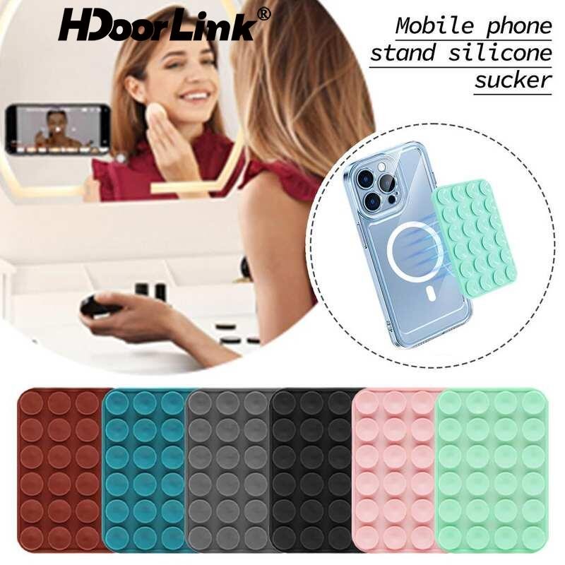 Hdoorlink ซิลิโคนแม่เหล็กโทรศัพท์มือถือดูดถ้วยสําหรับ iOS 12 13 14 15 16 แผ่นดูดสําหรับ Mag--safe ที่วางโทรศัพท์ Fixed Pad