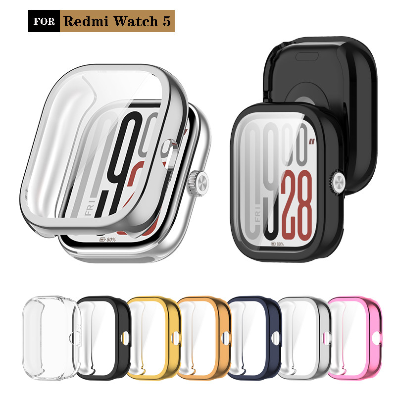 ฝาครอบป้องกันสําหรับ Redmi Watch 5 TPU Soft Protector Shell กันชนป้องกันฝาครอบไฟฟ้า