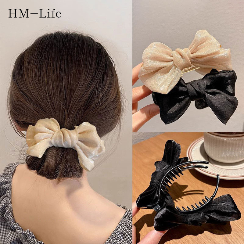 กิ๊บติดผมโบว์แฟชั่นเกาหลี กิ๊บติดผมฉลามฝรั่งเศส เครื่องประดับผมผู้หญิง G3295