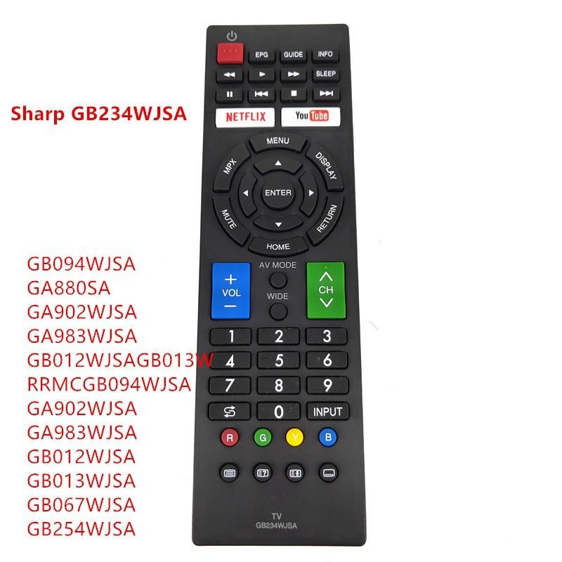 เปลี่ยน GB234WJSA สมาร์ททีวีรีโมทคอนโทรลพร้อมแอป NETFLIX YouTube LC-32M3H LC-40M3H LC-42D65H LC-42G7