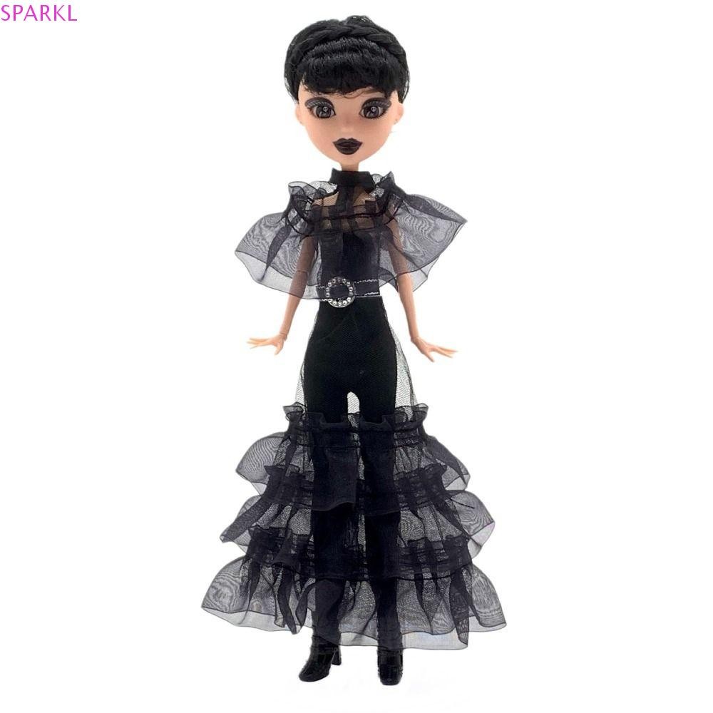 SPARKLENOVA Wednesday Addams ตุ๊กตา, ภาพยนตร์ Q รุ่น Addams Family รูป, ของเล่นเด็กผ่อนคลายของสะสมน่