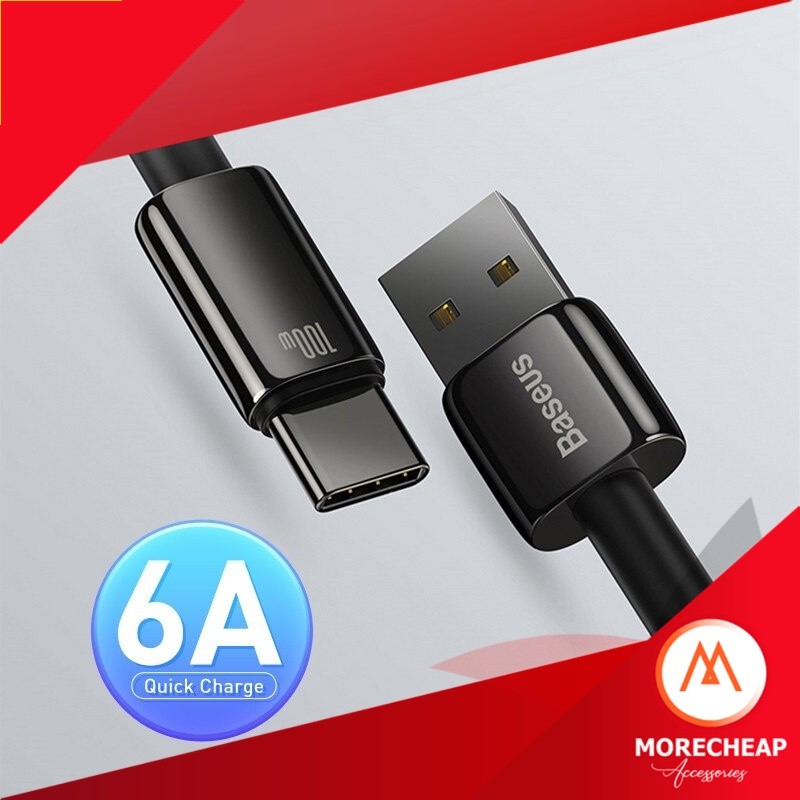 🔥ถูก/แท้🔥Baseus สายชาร์จ Huawei 100W TypeC รองรับ SuperCharge 6A QC3.0 CHARGE TURBO