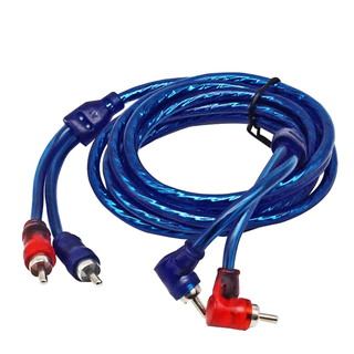 สายBLUE สายสัญญาณRCAทองแดงแท้ 2ออก2 สายRCA สายแจ็ค ใช้ได้ทั้งเครื่องเสียงบ้าน เครื่องเสียงรถยนต์