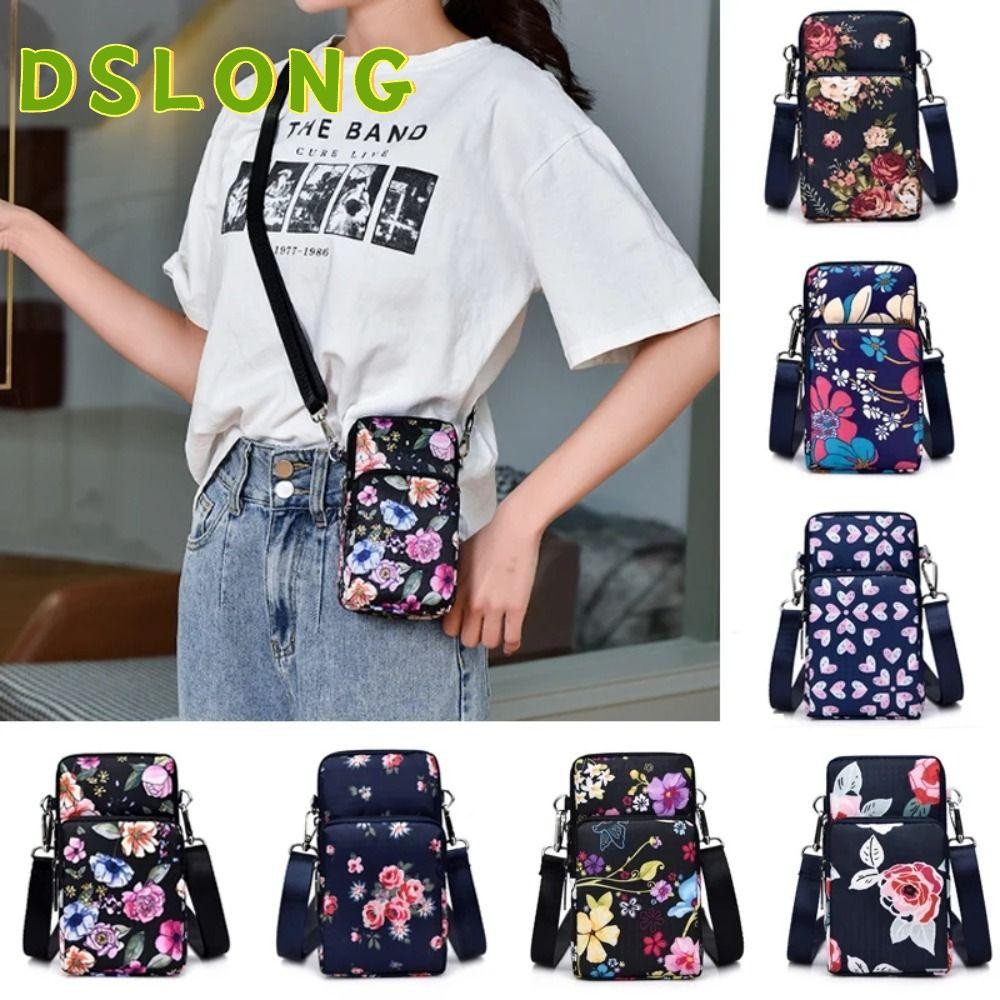 DSLONG กระเป๋าโทรศัพท์มือถือ, กระเป๋าใส่เหรียญกระเป๋าสะพายข้าง, Forearm Bag Mini Leisure Movement Dancing Messenger Bag Female Lady Girl