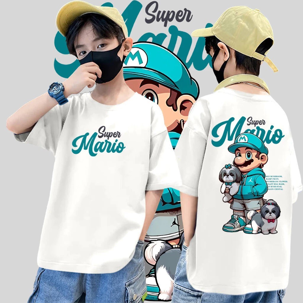 (จัดส่งตลอด 24 ชั่วโมง)KIDS TNASA เด็กชายวัยรุ่น เสื้อทีศรี 2025 ครอปแขนสั้น หน้าเก๋าแซ่บ