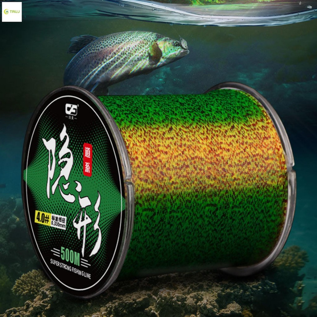 สายตกปลา Tensile ที่แข็งแกร่งเป็นพิเศษกันน้ําและสวมใส่ 500M อุปกรณ์ตกปลา Angling เครื่องมือ